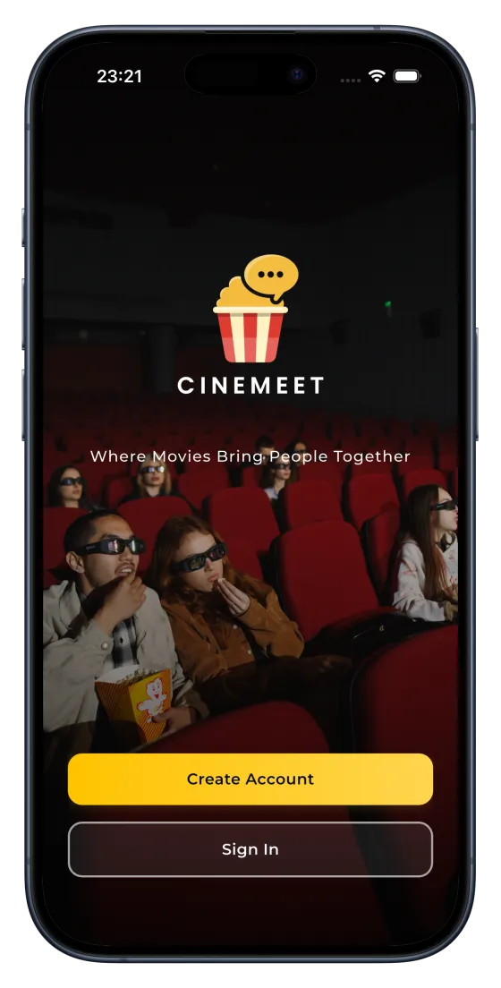 Cinemeet screen mockup