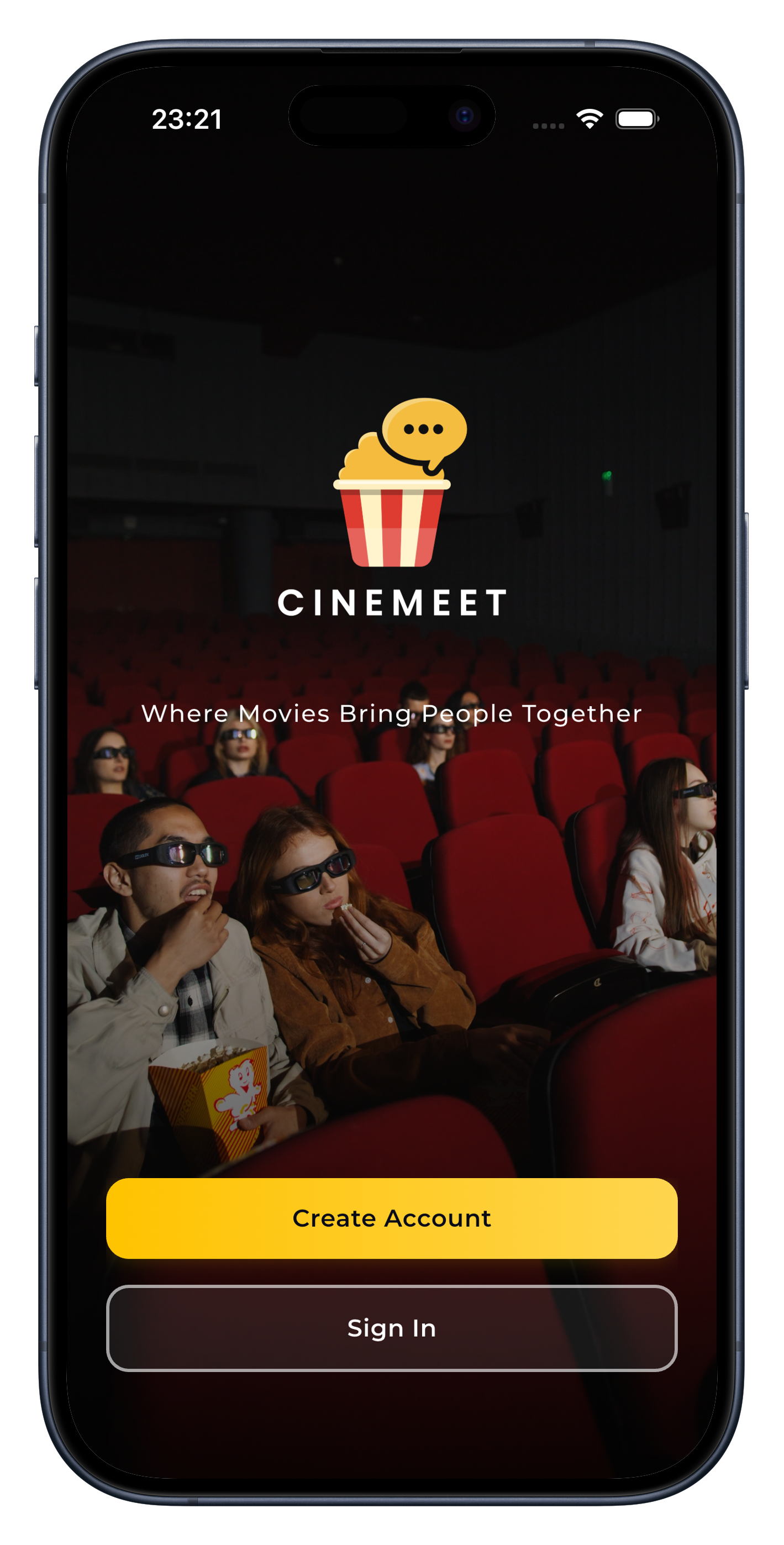 Cinemeet screen mockup
